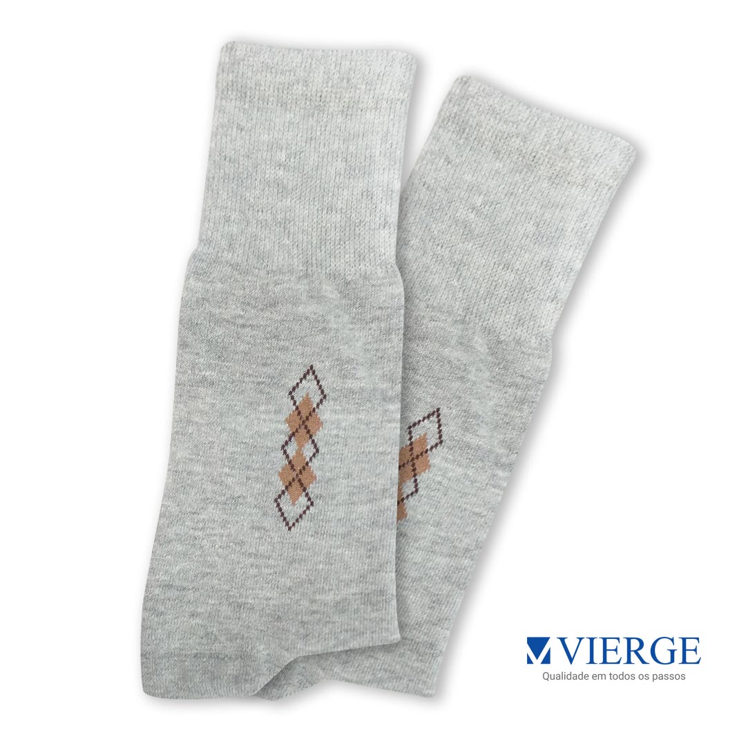 Meia social masculina Vierge algodão - Cor Mescla - 1400